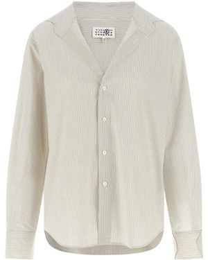 MM6 by Maison Margiela Trompe L'oeil Collar Shirt - White