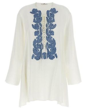 Ermanno Scervino Silk Kaftan - Blue