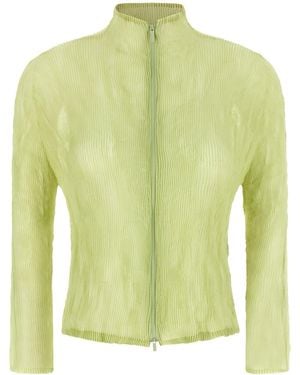 Issey Miyake Cardigan "Chiffon Twist 1" - Gelb