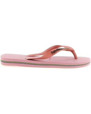 Havaianas 'brasil Logo' Sandals - Pink