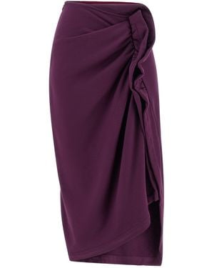Dries Van Noten Midi Skirts - Purple