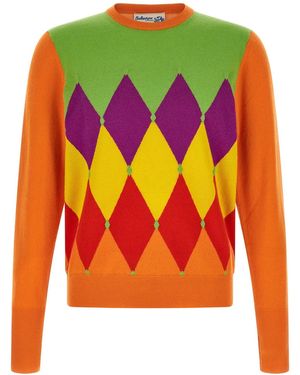 Ballantyne Strickpullover 'Classic Diamond' - Orange
