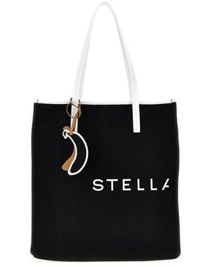 【STELLA MCCARTNEY】SMC Bananatex ラージ トートバッグ Women Black and white SMC Bananatex® Large Tote Bag | Stella