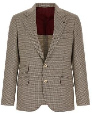 Brunello Cucinelli Blazer 'Cavallo' - Marrone
