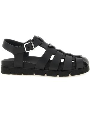 Prada Cage Sandals - Black