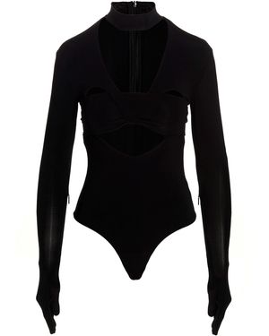 Ambush 'heart Shaped Gloves' Bodysuit - Black