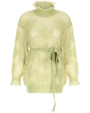 Twinset Pullover Aus Jacquardgarn - Gelb