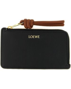 Loewe Knot Detail Card Holder - Black