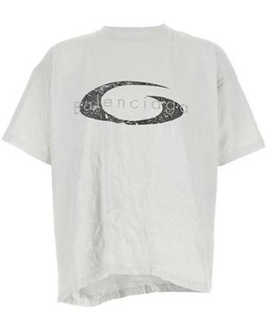 Tシャツ・カットソー BALENCIAGA Crumpled effect T-shirt Grey T-shirt with crumpled effect Balenciaga - Vitkac GB