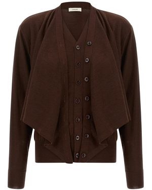 Lemaire Cardigan Mit "Trompe L'oeil"-Effekt - Braun
