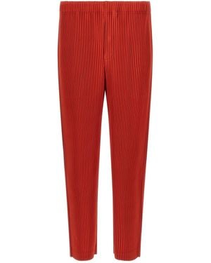 Homme Plissé Issey Miyake 'monthly Colors: September' Trousers - Red