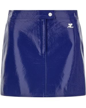 Courreges 'reedition Vinyl' Skirt - Blue