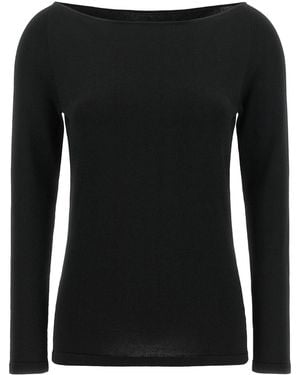 Elie Saab Off-The-Shoulder Virgin Wool Top - Black