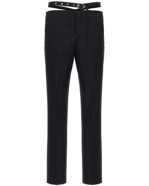 The Attico Belt Detail Trousers - Blue