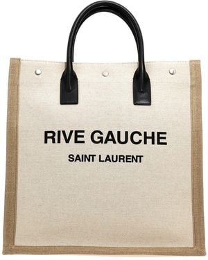 Saint Laurent 'Rive Gauche North/South' Shopping Bag - Brown