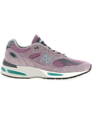 New Balance 'made In Uk 991v2' Trainers - Purple