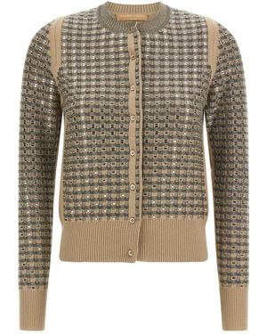 Ermanno Scervino Karo-Cardigan Mit Kristallen - Mehrfarbig