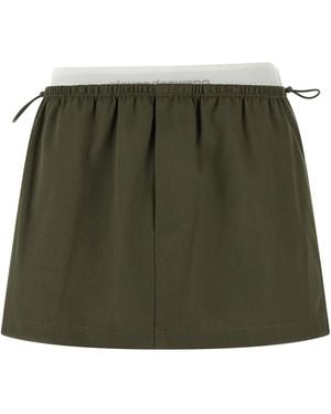 Alexander Wang Double Layer Waist Skirt - Green