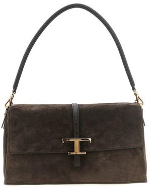 Tod's Borsa A Spalla 'Flap T Timeless' Piccola - Nero