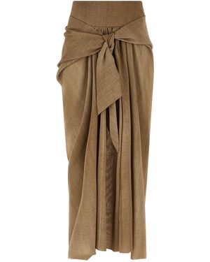 Ermanno Scervino Marocain Skirt - Natural