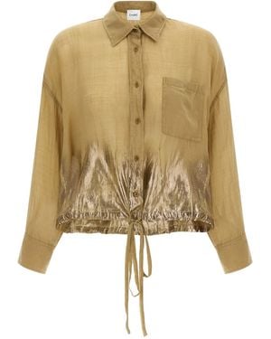 Nude Linen Blend Shirt - Natural