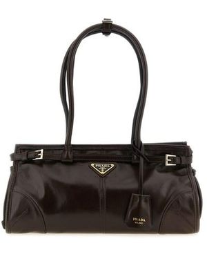 Prada Borsa A Mano Bonnie' Media - Nero
