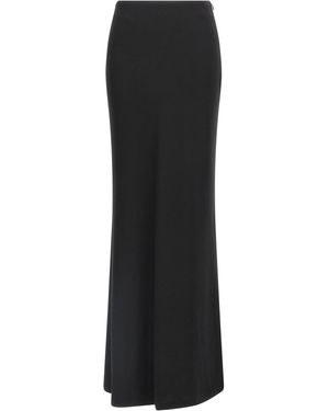 Alessandra Rich Long Silk Skirt - Black
