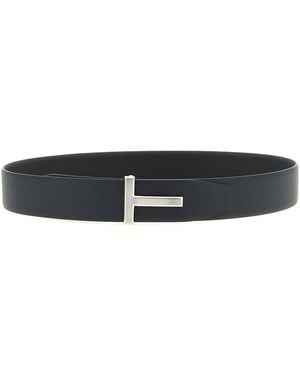Tom Ford 'icon' Reversible Belt - Black