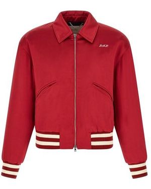 Second/Layer Bomber 'Aces Satin Club' - Rosso