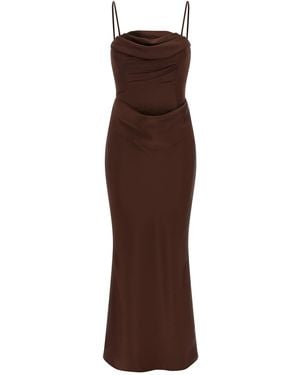 ROTATE BIRGER CHRISTENSEN 'Corsage Long' Dress - Brown