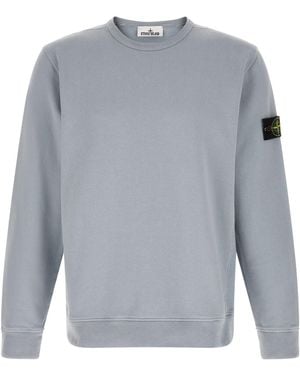 Stone Island Crewneck Sweatshirt With Compass Badge - Grey