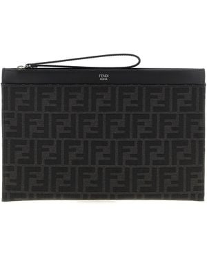 Fendi Mittlerer Beutel "Ff Jacquard" - Schwarz