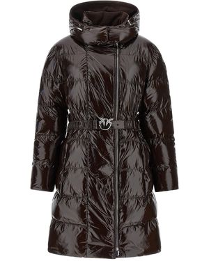 Pinko 'love Birds' Buckle Down Jacket - Black