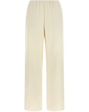 TOTEME Monogram Flannel Trousers - Natural