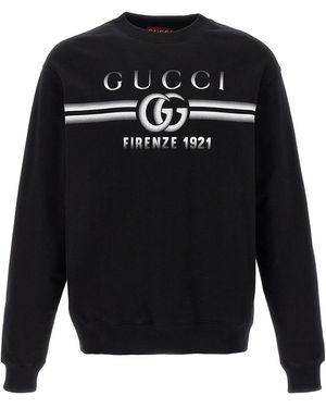 Gucci Logo Print Sweatshirt - Black