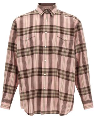 AURALEE Cotton And Silk Shirt - Pink