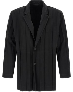 Homme Plissé Issey Miyake 'edge Ensemble' Blazer - Black