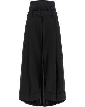 Junya Watanabe Pleated Trousers - Black