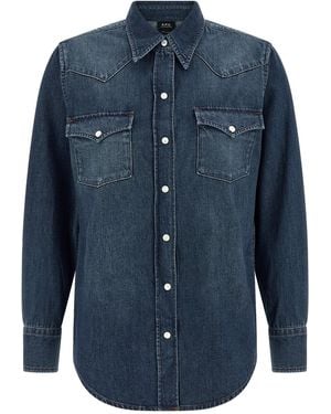 A.P.C. 'western' Shirt - Blue