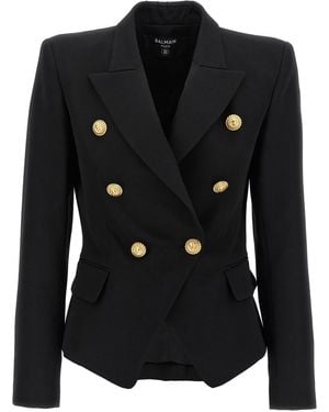 Balmain Double-breasted Blazer - Black