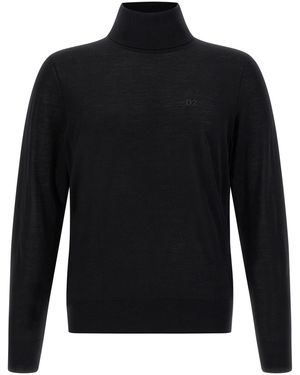 DSquared² Wool Turtleneck Jumper - Black