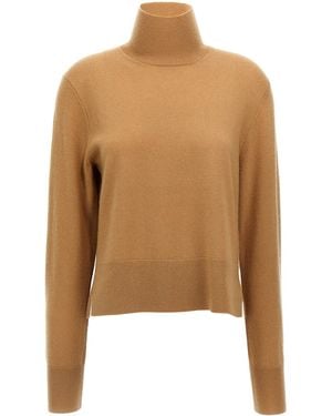 TOTEME 'cropped Turtleneck' Turtleneck Jumper - Brown