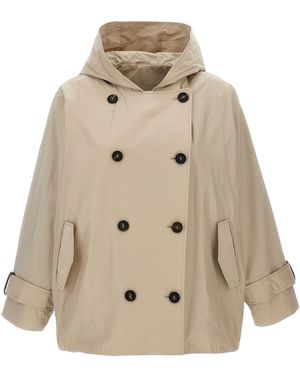Brunello Cucinelli Polyester Full-Length Jacket Clothing - Natural