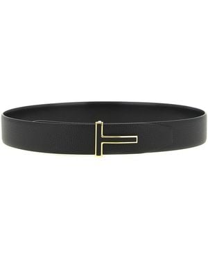 Tom Ford 'icon' Reversible Belt - Black