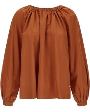 Marni Boat Neck Blouse - Brown