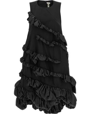 Comme des Garçons Skulpturales Rüschenkleid - Schwarz