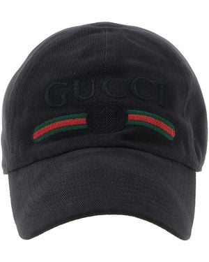 Gucci ' Web - Incrocio Gg' Cap - Blue