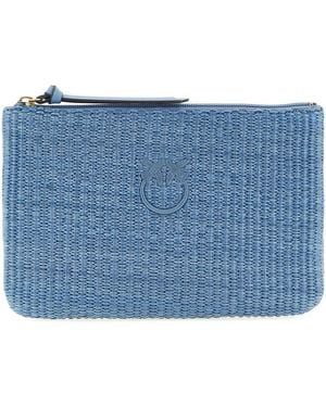 Pinko Raffia Clutch - Blue