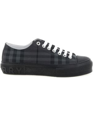 Burberry Check Print Trainers - Black