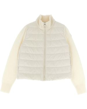 Moncler Two-material Cardigan - White
